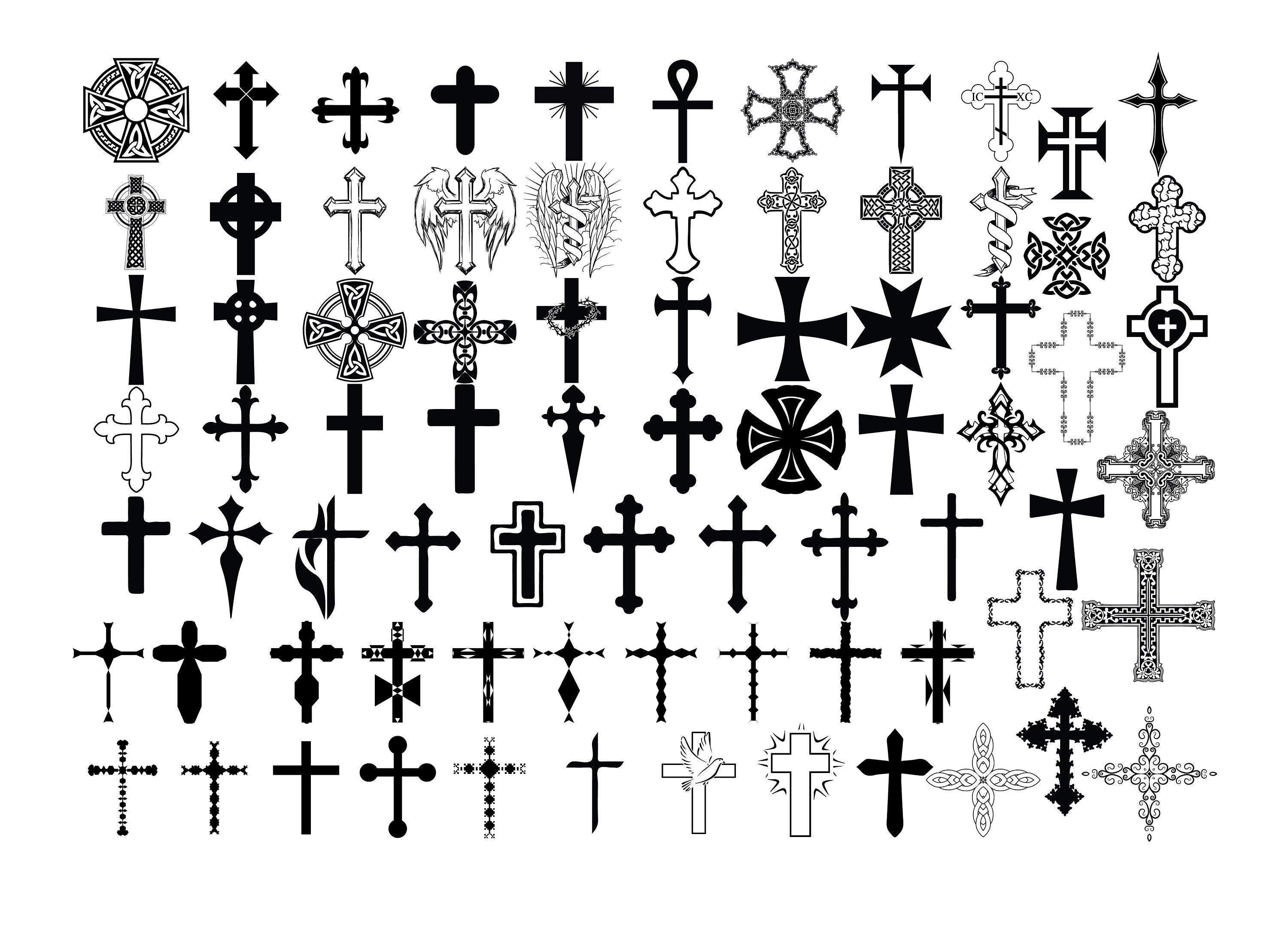 cross with banner clipart