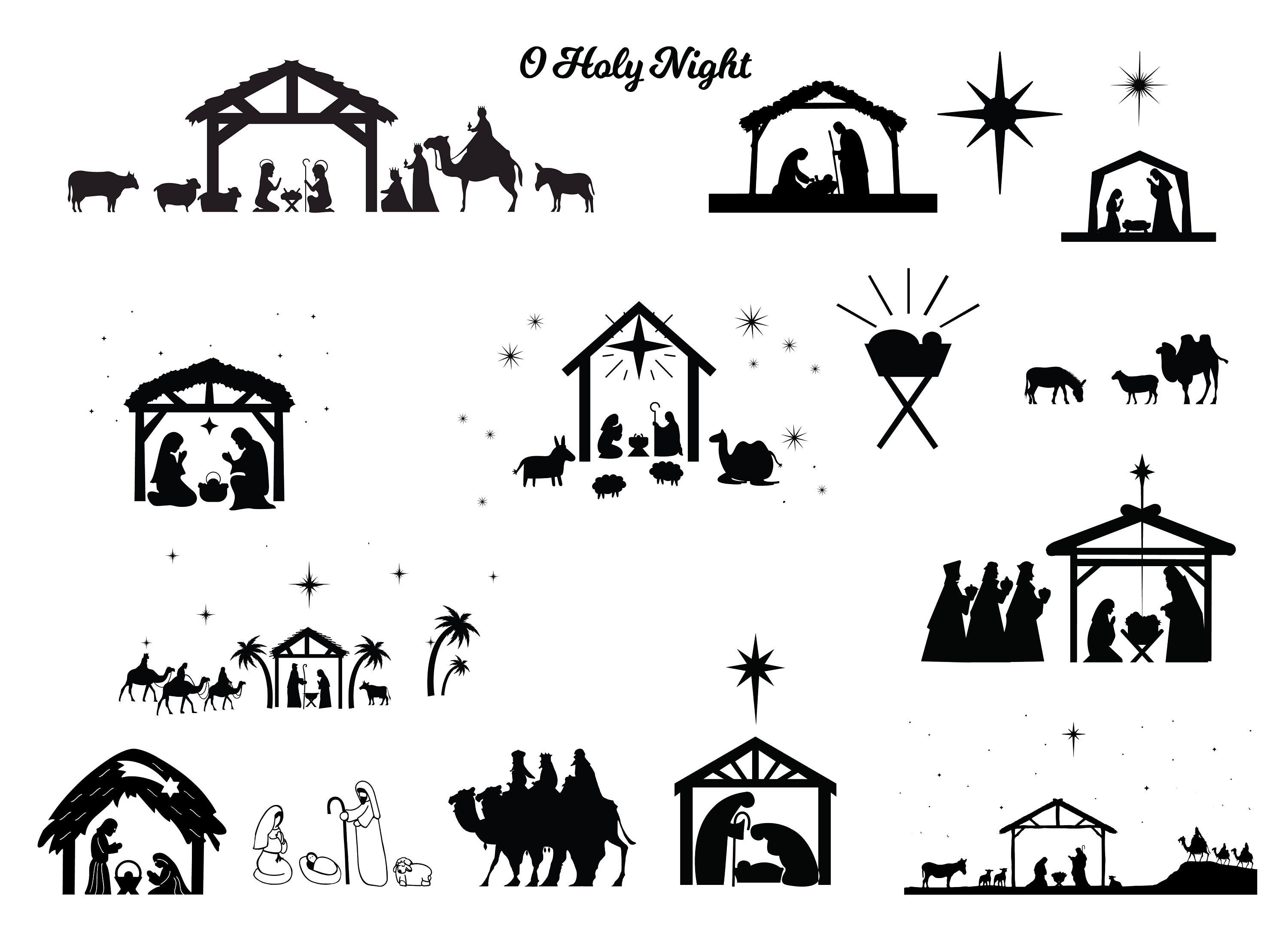 NATIVITY SCENE SVG Bundle Nativity Scene Svg Cut Files Etsy