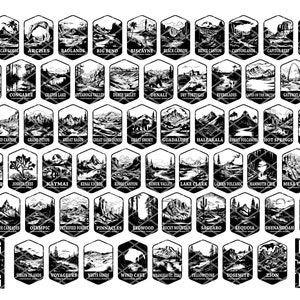 USA NATIONAL PARKS Alle 63, Nationalparks svg Cut Files, amerikanische Nationalparks Lasergravur Files