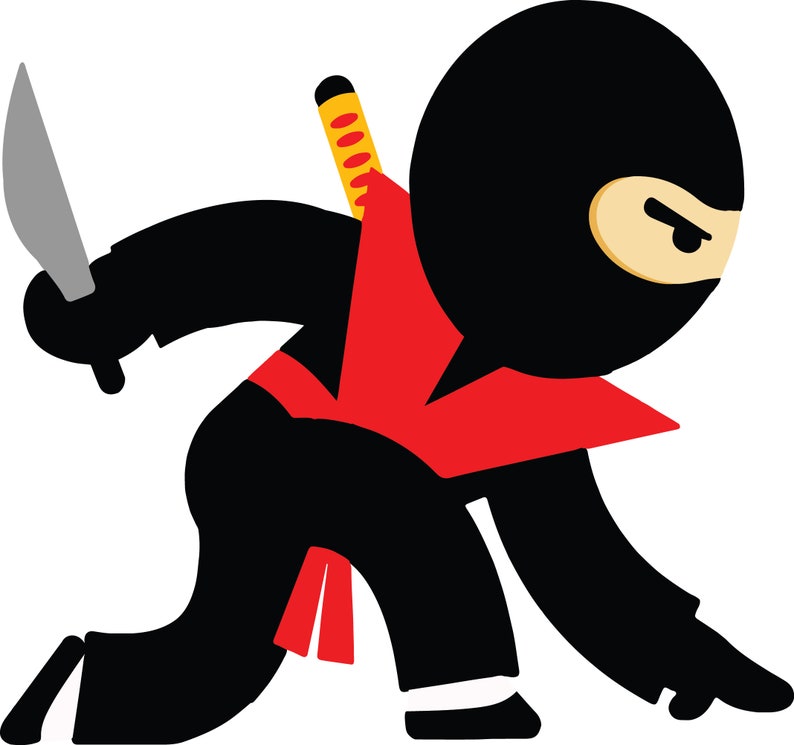 NINJA SVG FILES For Cricut Cute Ninja Clipart Files Ninja | Etsy