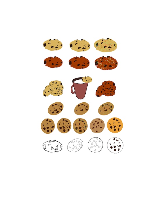 Cookie Chocolate Chip Christmas Svg Svg Cookie Svg Cookie Etsy