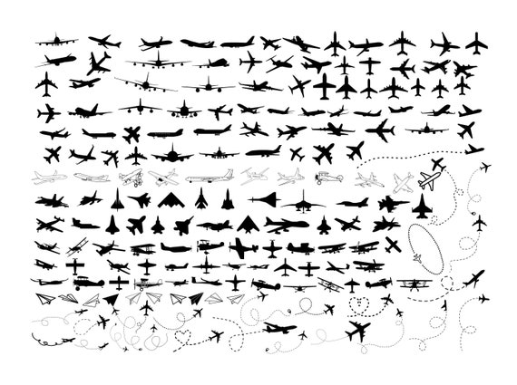 AIRPLANE SVG Bundle, AIRPLANE Svg Cut Files For Cricut, Military Plane Svg, Biplane Svg, Jet Plane Svg