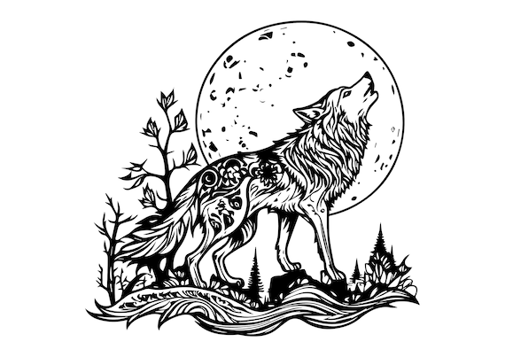 Snarling Wolf Clipart