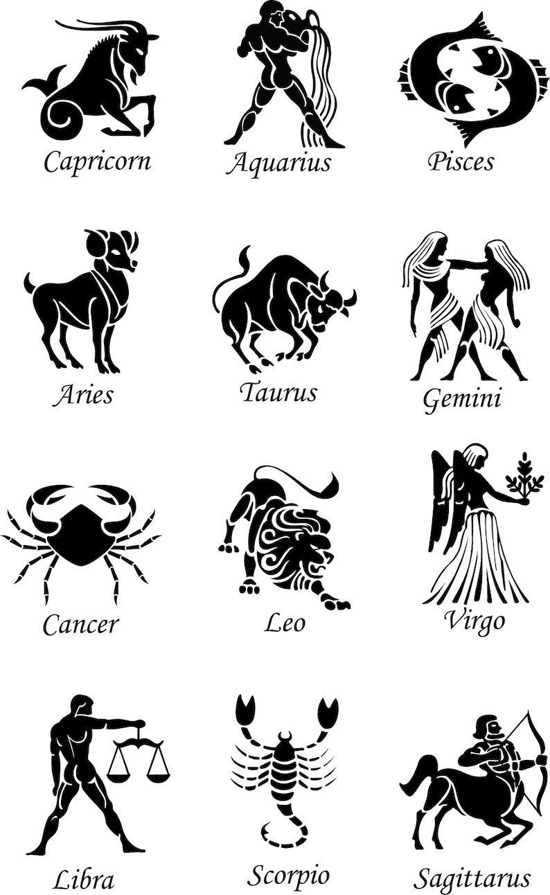 Download ZODIAC SIGN SVG Bundle Zodiac Sign Clipart Bundle ...