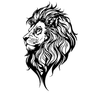 TESTA DI LEONE SVG, Testa di leone Svg, Clipart di leone, File di taglio Svg Testa di leone per Cricut, Faccia di leone svg