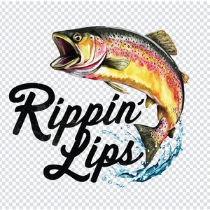 Aquarell Fischen druckbare Kunst, Rippin Lips Regenbogenforelle Illustration, Angler Geschenk, Fischer digitales Dekor, Natur inspirierter Druck