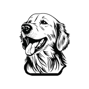 GOLDEN RETRIEVER HEAD Svg, Golden Retriever Head Clipart, Golden Retriever Head Svg Files per Cricut