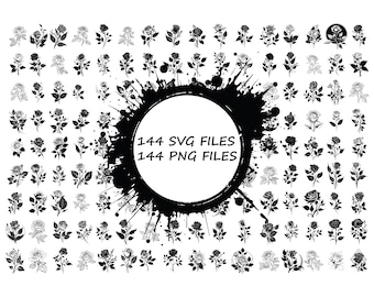 ROSE SVG Bundle, ROSES Svg Bundle, Rose Clipart Bundle, Rose Svg cut files for Cricut, Flowers Svg Cut