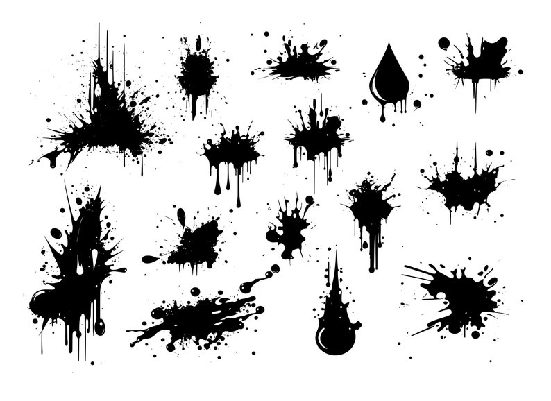 SPLATTER SVG BUNDLE Splatter Clipart Bundle Splatter Svg - Etsy