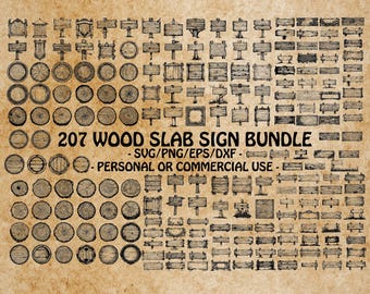 WOOD SIGN SVG, Rustic Slab Clipart, Farmhouse Sign Design Svg Files For Cricut, Vintage Wood Art