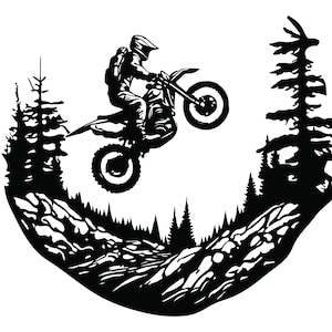 MOTOCROSS RIDER SVG, file Svg di Motocross Rider per Cricut, Motocross Rider Clipart, Mountain Svg