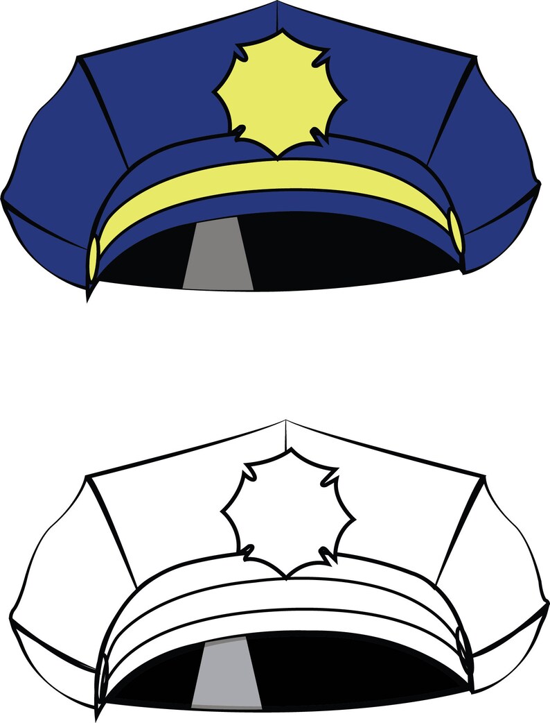 Police Hat Police Hat SVG SVG Clipart Cricut Silhouette Etsy