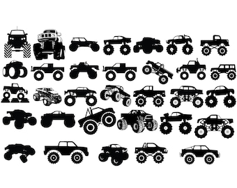 MONSTER TRUCK SVG, Monster truck clipart, Monster truck svg for Cricut, Off Road Svg, Monster truck cut files