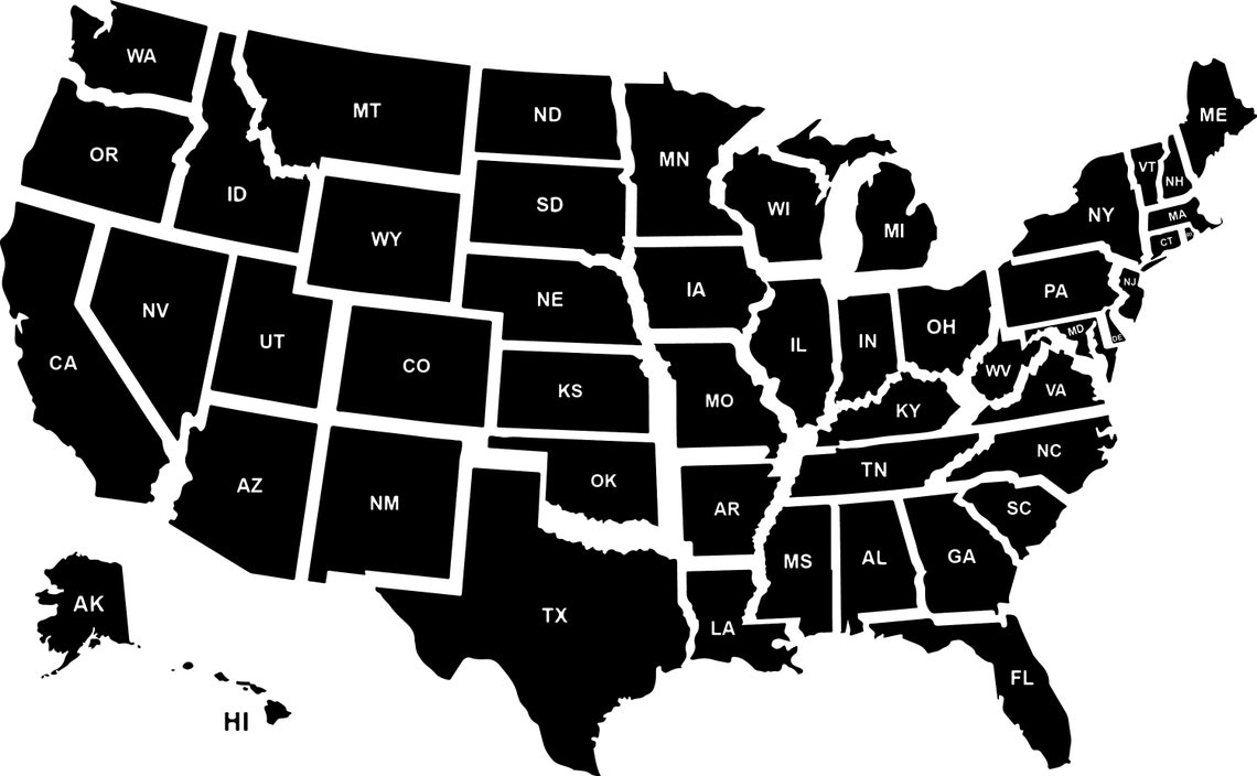 USA MAP SVG Files States Svg Files For Cricut All States Svg Etsy Il 1140xN.1682316046 Dhnl 
