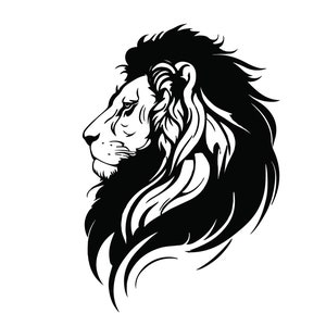 LÖWENKOPF SVG, Löwenkopf SVG, Löwe Clipart, Löwenkopf geschnitten Datei für Cricut, Löwengesicht svg