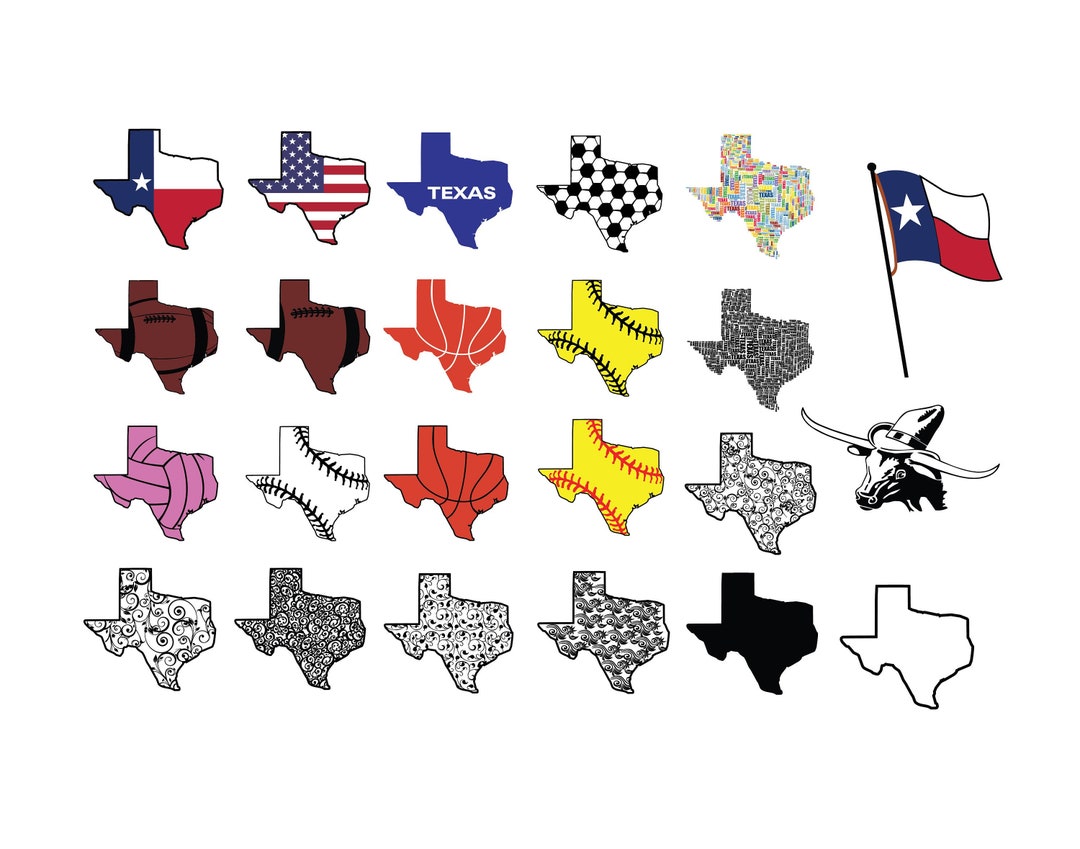 TEXAS STATE SVG Bundle, Texas State Clipart Bundle, Texas State Svg
