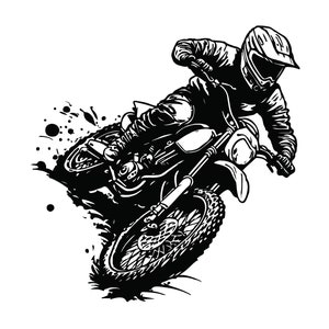 MOTOCROSS RIDER SVG, Motocross Rider Svg Files For Cricut, Motocross Rider Clipart, Mountain Svg
