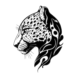 LEOPARD HEAD SVG, Leopard Clipart, Leopard Head Svg Cut-bestand voor Cricut, Leopard Face Svg