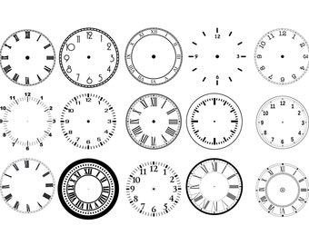 CLOCK FACE SVG Bundle, Clock face clipart, Clock face svg for Cricut, Clock face svg cut files, clock face silhouette