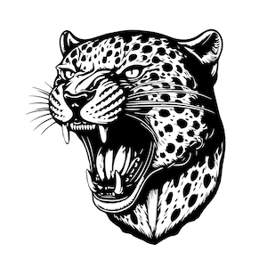 LEOPARD HEAD SVG, Leopard Clipart, Leopard Head Svg Cut-bestand voor Cricut, Leopard Face Svg