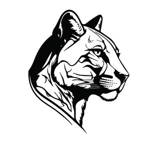 COUGAR HEAD SVG, Cougar Clipart, Cougar Head Svg Cut File For Cricut, Mountain Lion Svg