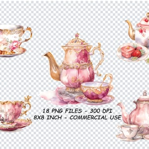 WATERCOLOR STRAWBERRY TEA Clipart, Strawberry Tea Png, Strawberry Tea Png For Commercial Use, Transparent Background