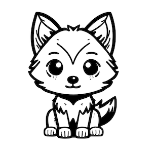 SŁODKI WILK SVG, Słodki Wilk Svg, Słodki Wilk Clipart, Słodki Wilk Svg Plik Cięcia Dla Cricut