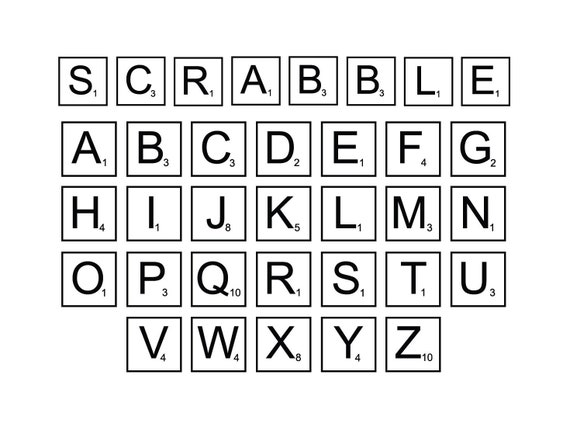 SCRABBLE TILES SVG Files, Scrabble Tiles Svg Files for Cricut, Scrabble  Tiles Clipart, Scrabble Letters Svg 