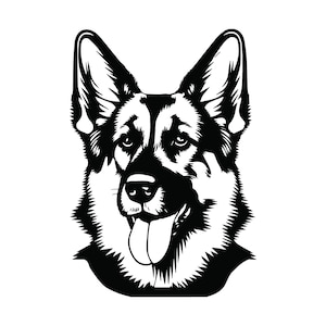 GERMAN SHEPHERD HEAD Svg, German Shepherd Head Clipart, German Shepherd Head Svg Files For Cricut