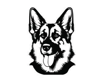 GERMAN SHEPHERD HEAD Svg, German Shepherd Head Clipart, German Shepherd Head Svg Files For Cricut