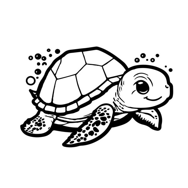 CUTE TURTLE SVG, Cute Sea Turtle Svg, Cute Turtle Clipart, Cute Turtle Svg files for Cricut, tortoise svg