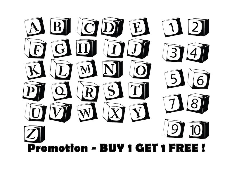 BUILDING BLOCKS SVG File Block Svg Alphabet Files Building Etsy