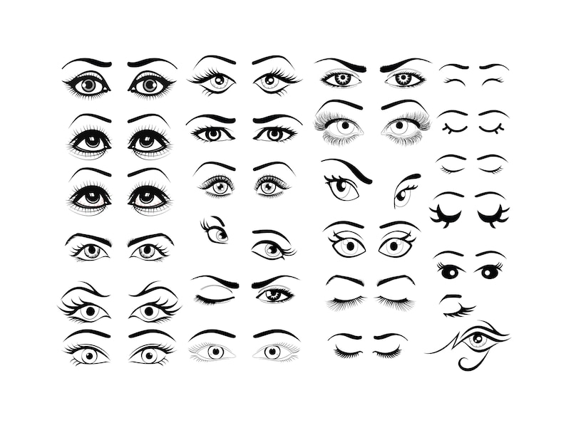 Download Art Collectibles Clip Art Eyelashes Svg Files For Cricut Lashes Svg Files Eyelashes Clipart Bundle Eyelashes Svg Bundle