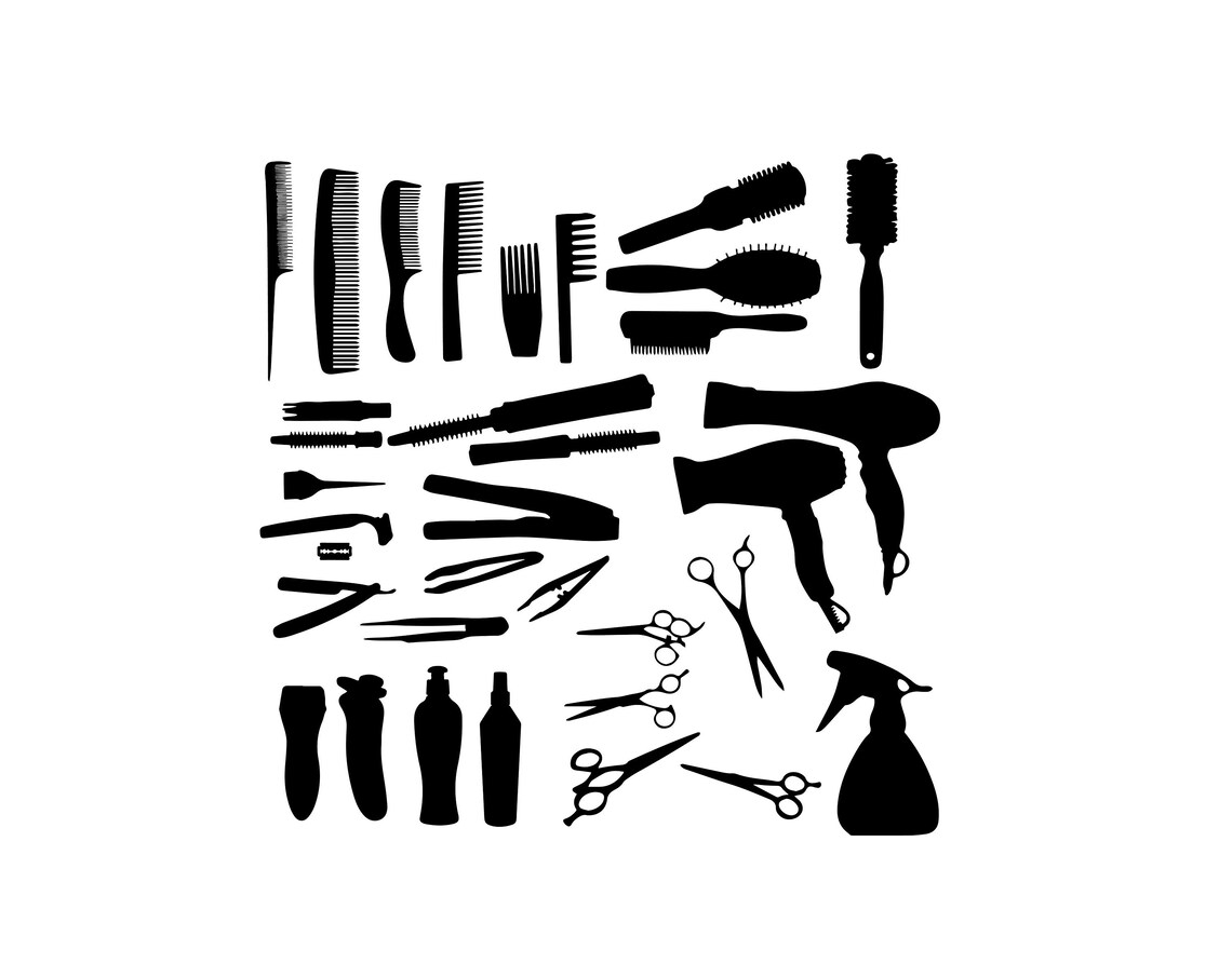 HAIRSTYLING ACCESSORIES SVG Bundle Hairstyling Accessories Etsy