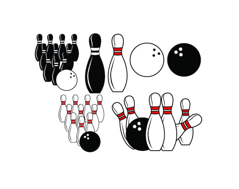 Bowling, Bowling SVG, Bowling SVG Files, SVG Files, Cricut, Silhouette Ca.....