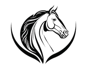 HORSE HEAD SVG, Horse Head Svg Cut Files For Cricut, Horse Clipart, Animal Svg