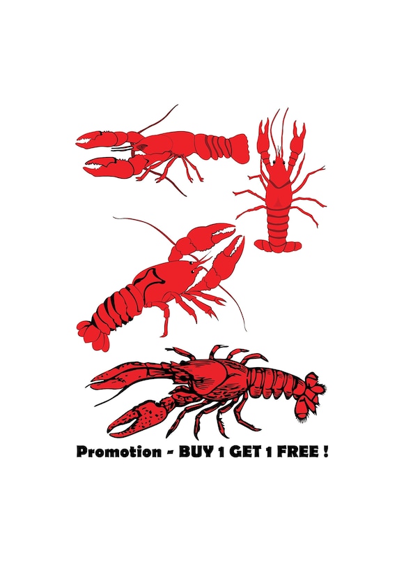 Crawfish Cut File Clip Art Svg Cricut Silhouette Cameo Etsy