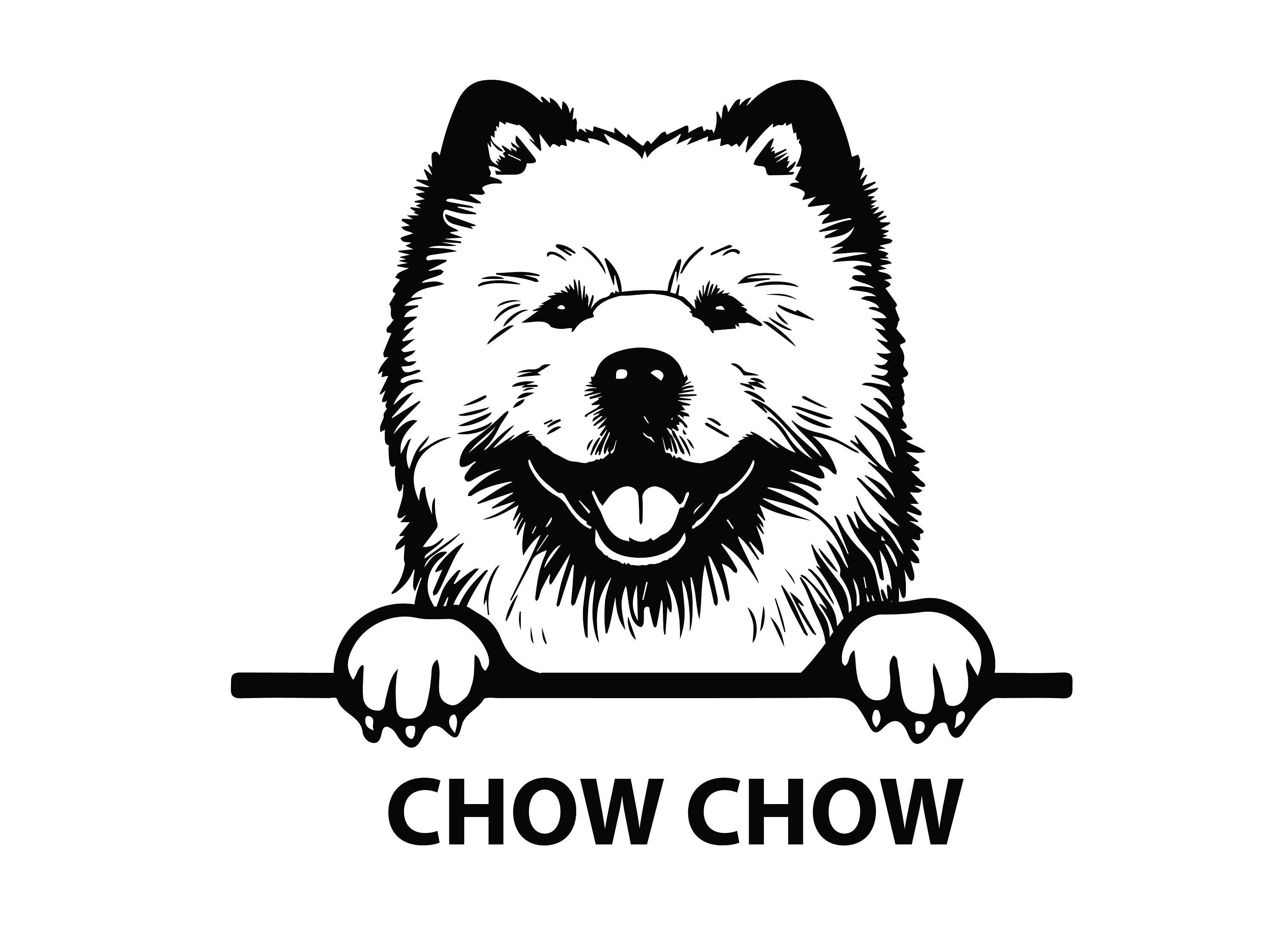 PEEKING CHOW CHOW Svg, Peeking Chow Chow Clipart, Peeking Chow