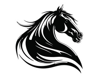HORSE HEAD SVG, Horse Head Svg Cut Files For Cricut, Horse Clipart, Animal Svg