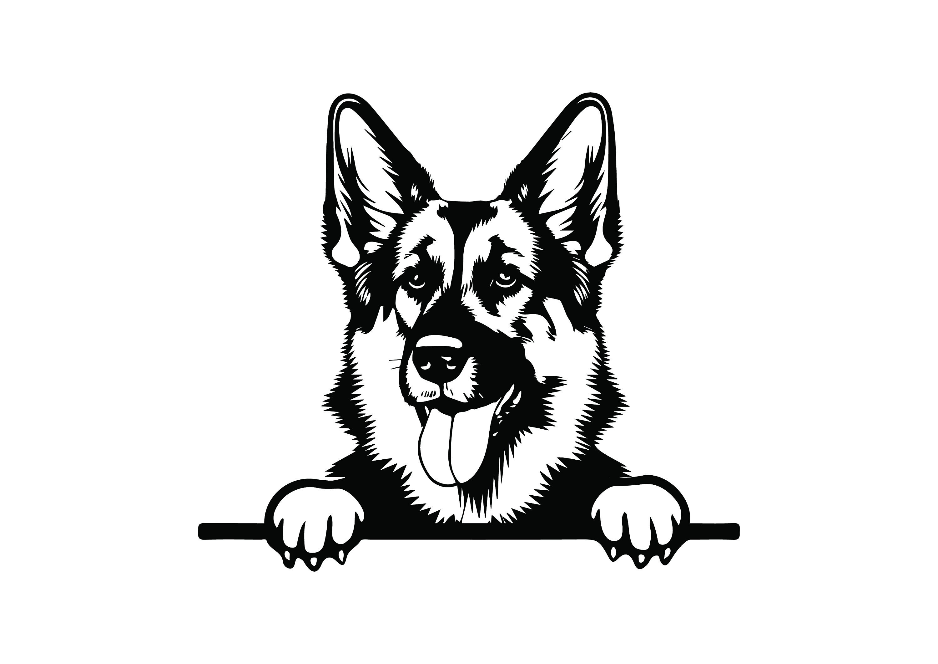 PEEKING GERMAN SHEPHERD Svg Peeking German Shepherd Clipart - Etsy Canada