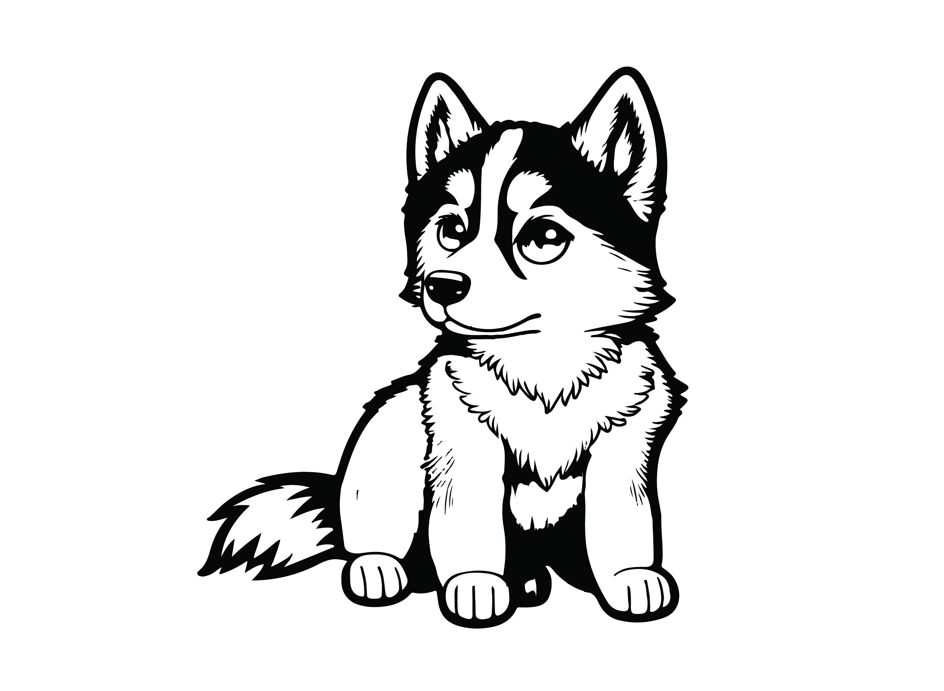 CUTE HUSKY Puppy SVG Cute Husky Puppy Clipart Cute Husky - Etsy
