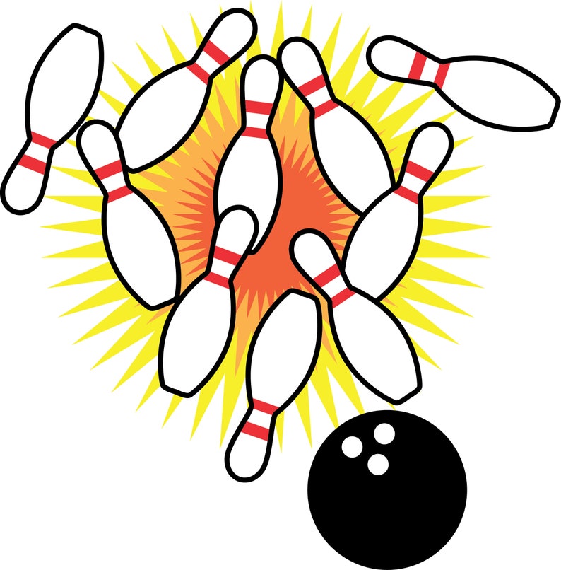 BOWLING BALL and PINS Svg Bundle Bowling Strike Svg Files Etsy