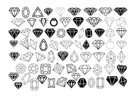 Download Diamond Svg Diamond Svg Files Svg Files Diamond Vector Etsy