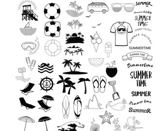 BEACH SVG BUNDLE Files, Beach Clipart Bundle, Summer Svg bundle, Beach Svg Files for Cricut