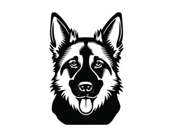 GERMAN SHEPHERD HEAD Svg, German Shepherd Head Clipart, German Shepherd Head Svg Files For Cricut