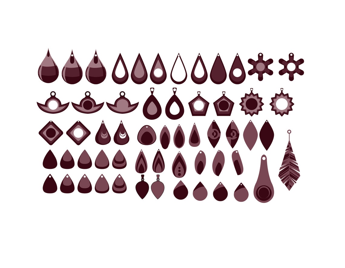 Tear Drop SVG Pendant SVG SVG Files Tear Drop Vector - Etsy