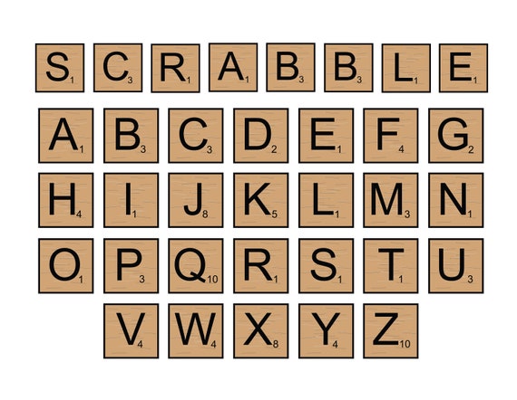 SCRABBLE TILES SVG Files, Scrabble Tiles Clipart, Scrabble Tiles Svg Files  for Cricut 