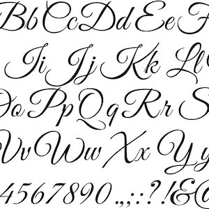 ELEGANT FONT SVG, Calligraphy Font Svg, Script font Svg for Cricut, Monogram Font Svg image 2