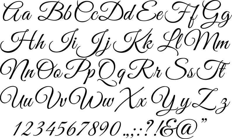 ELEGANT FONT SVG, Calligraphy Font Svg, Script font Svg for Cricut, Monogram Font Svg image 2