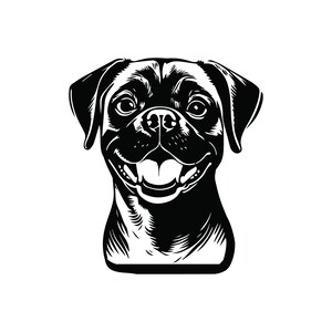 PUGGLE HEAD SVG, Puggle Head Clipart, Puggle Head Svg Files For Cricut